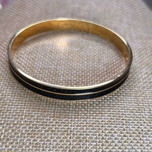 Monet vintage bangle bracelet gold and black bangle bracelet